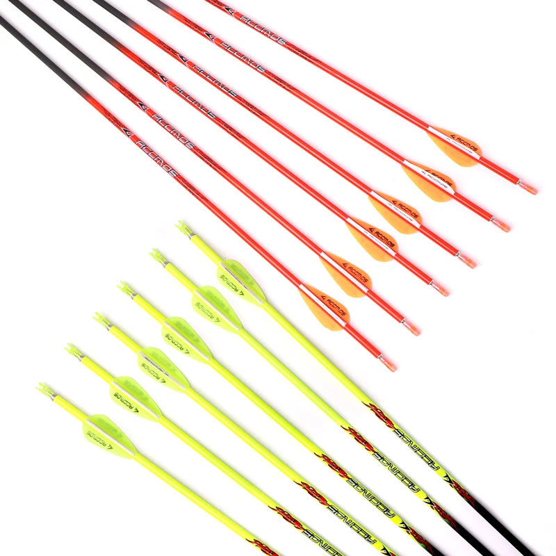 Hottest 2 Color Pure Carbon Arrow Spine 400-1000 ID 4.2mm Archery Orange