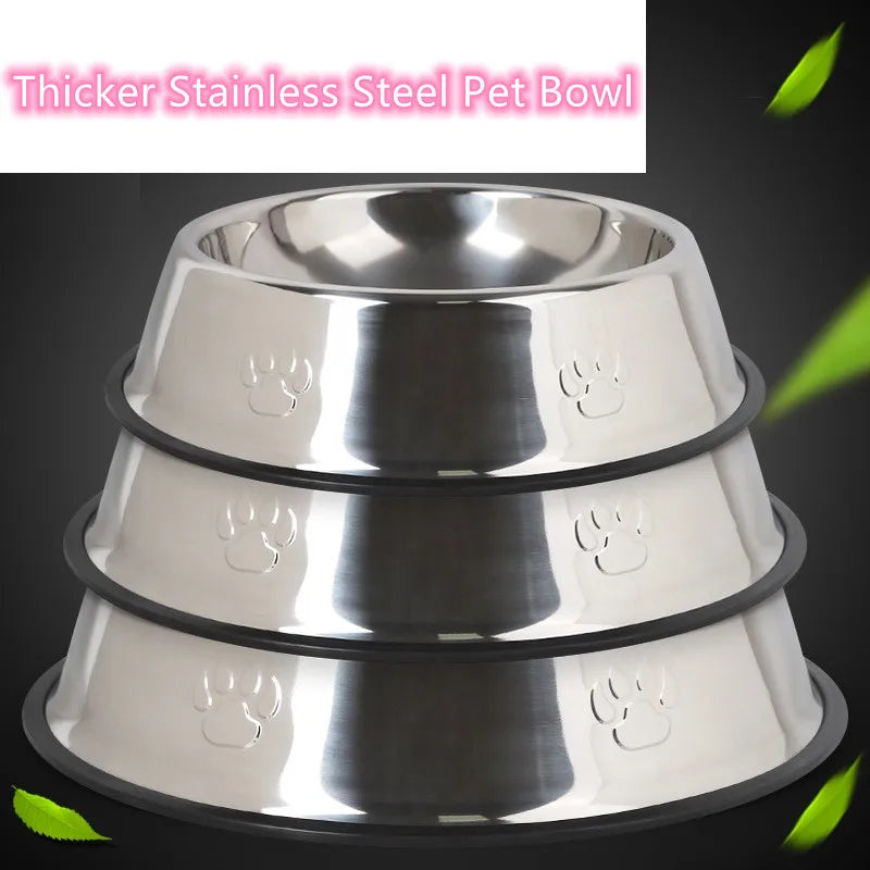 Quality Paw Stainless Steel Pet Dog Bowl Feeder Skidproof Anti-ant Shape Cat