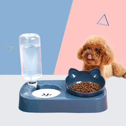 Pet Cat Bowl Automatic Feeder Water Dispenser Dog Cat Food Bowl