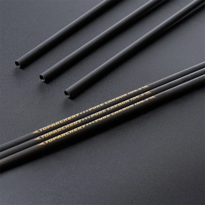 Toparchery 12/24pcs 33" DIY Pure Carbon Arrow Shaft ID 6.2mm