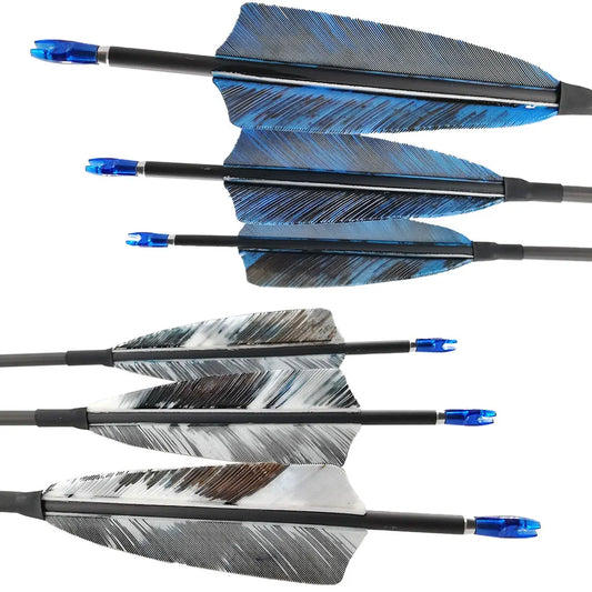 Archery Carbon Arrows Spine Shafts Turkey Feather Compound