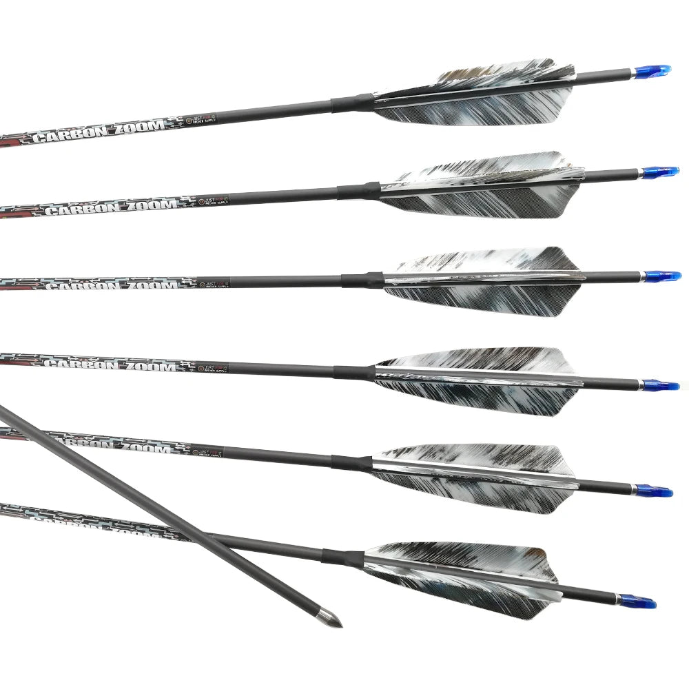 Archery Carbon Arrows Spine Shafts Turkey Feather Compound