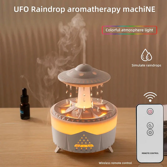 UFO Water Drop Humidifier Rain Cloud Air Humidifier Aromatherapy