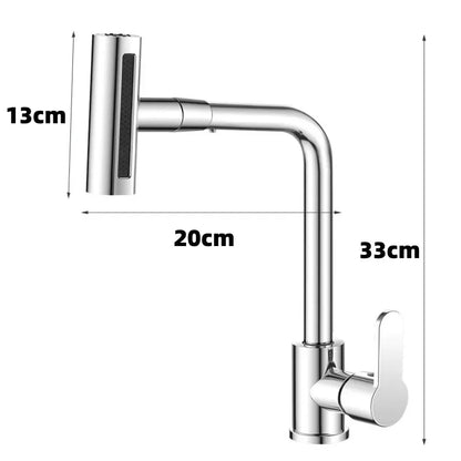 4 Modes Waterfall Kitchen Faucet Rotation Stream Sprayer Head Sink