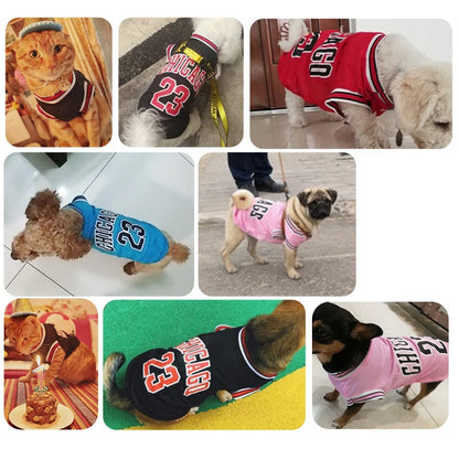 Puppy Summer Dog Clothes Mesh Breathable Sport Dog Jersey