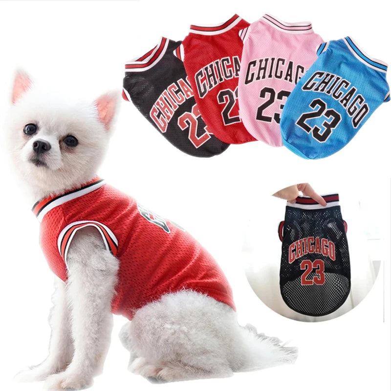 Puppy Summer Dog Clothes Mesh Breathable Sport Dog Jersey