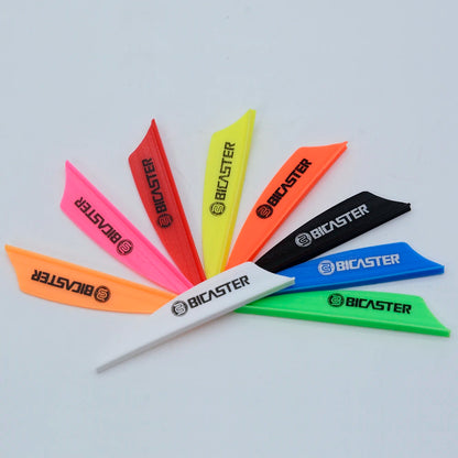 BICASTER 1.75" Vanes Fletchings Archery Arrow Plastic Fletch  9 Colors for Choice-100pcs