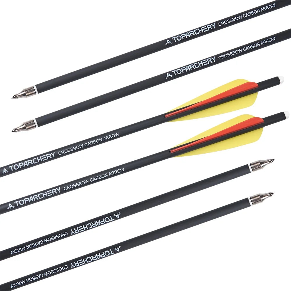 Toparchery 16/20" Mixed Carbon Crossbow Arrows ID7.6 OD8.8 AMO514