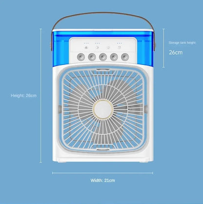 3 Speed Fan Portable Humidifier  Fan AIr Conditioner Household Small