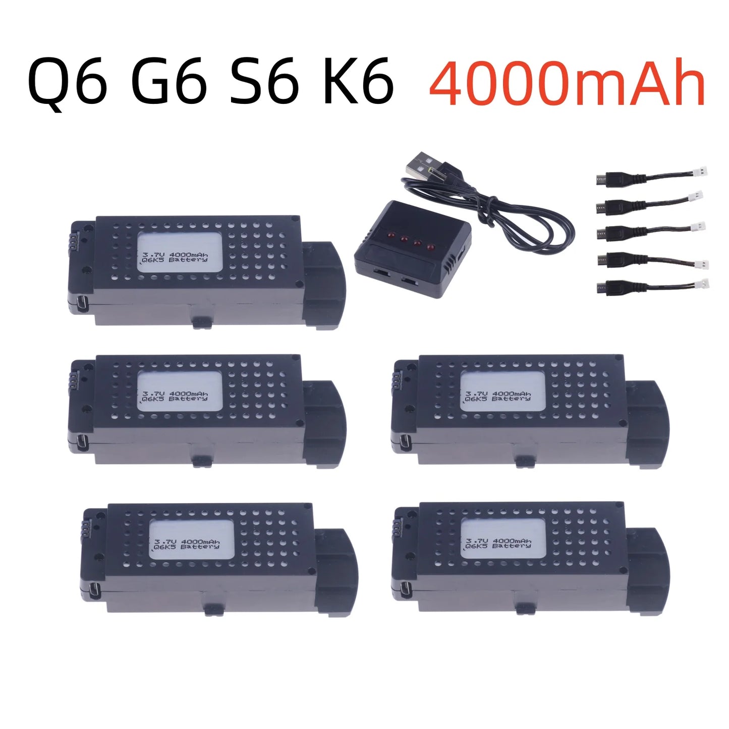 S6 G6 T6 K5 Q6 Drones Battery 3.7V 4000mAh for Q6 G6 S6 8K RC