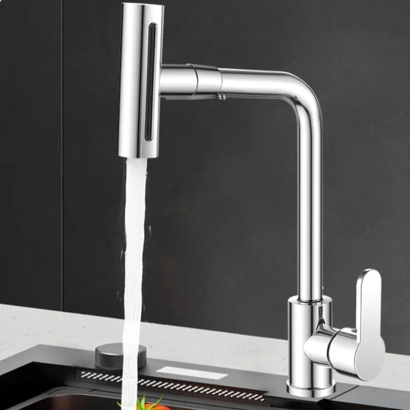 4 Modes Waterfall Kitchen Faucet Rotation Stream Sprayer Head Sink