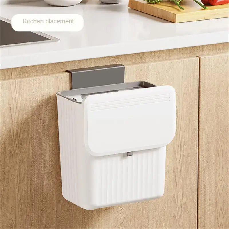 Wall Mounted Trash Can Kitchen Cabinet Storage Smart Bucket