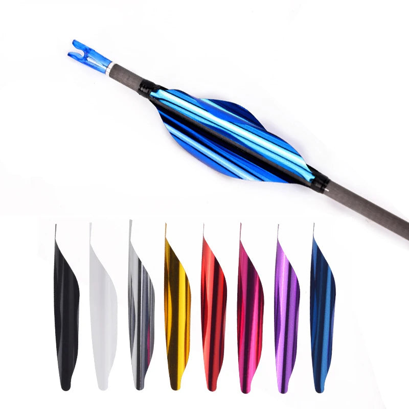 50 PCS 1.8" Archery Spin Vanes Spiral Feather Rotary Fletches Archery Arrow Right Wing Vanes