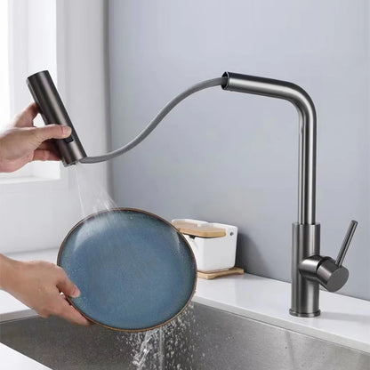 YCRAYS Smart Touch Control 3 Mode Kitchen Faucet Black Waterfall Crane Brushed Nickel