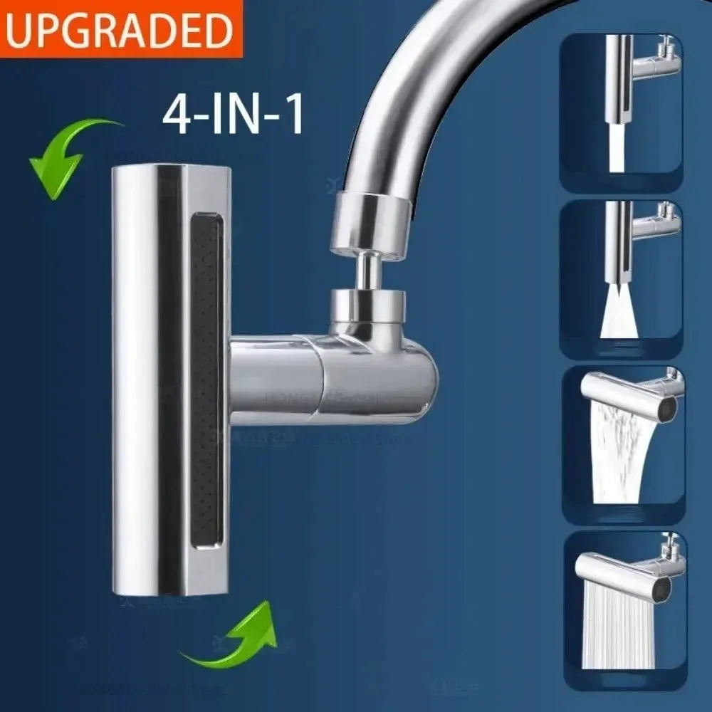 4 Mode Real Waterfall Kitchen Faucet Extension Adapter for Bathroom Basin Aucets