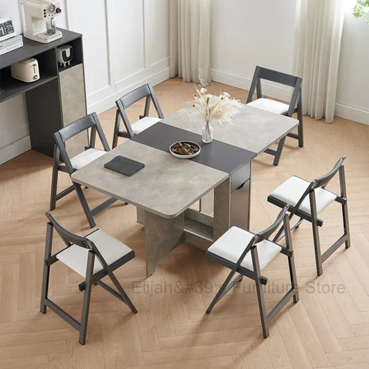 Luxury Foldable Chairs Dinning Tables Kitchen Mobile Balcony Dinning Tables