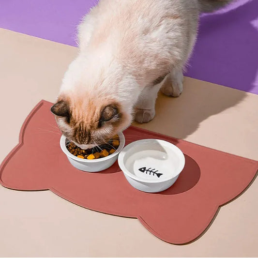 Silicone Pet Feeding Dog Cat Bowl Food Mat Non-Stick Waterproof