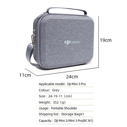 Portable Mini 3 Carrying Case Hard EVA Storage Shoulder Bag Remote Controller