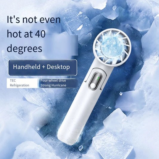 Handheld Cooling Fan, Portable Fan with Cold Compress Function