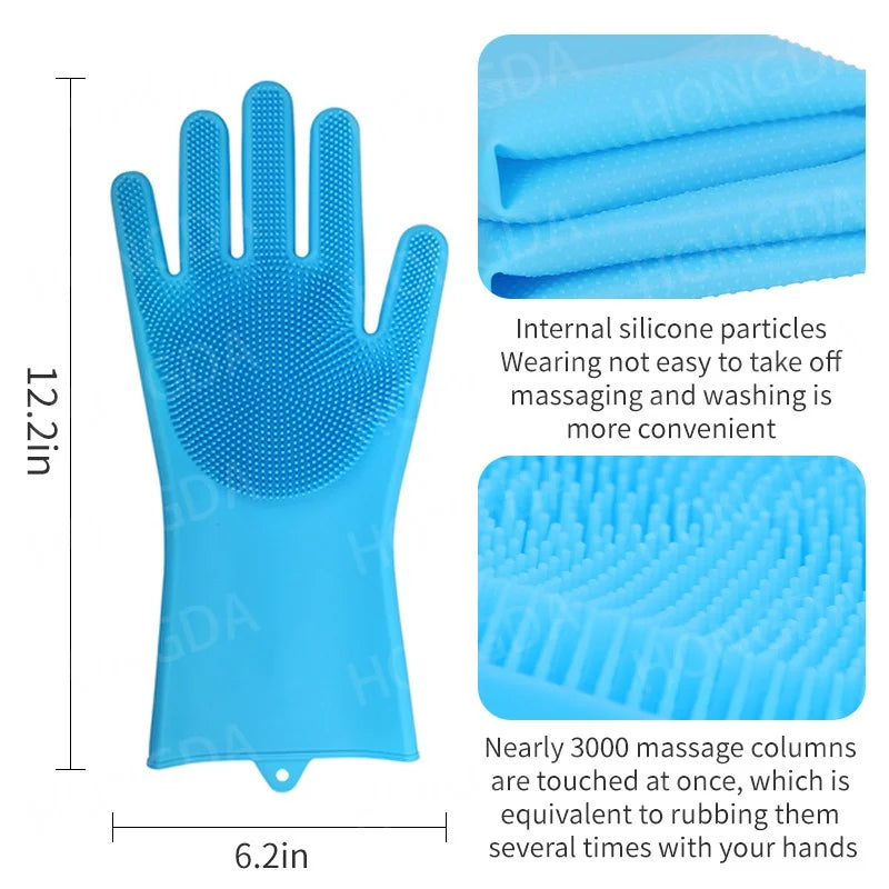 General Silicone Pet Bath Massage Gloves, Hair Removal Bath