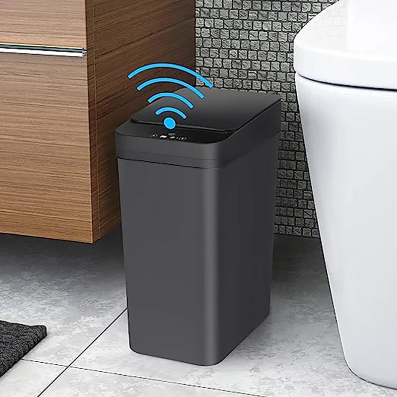 12L Smart Trash Can Waterproof Automatic Sensor Garbage Can For Bathroom