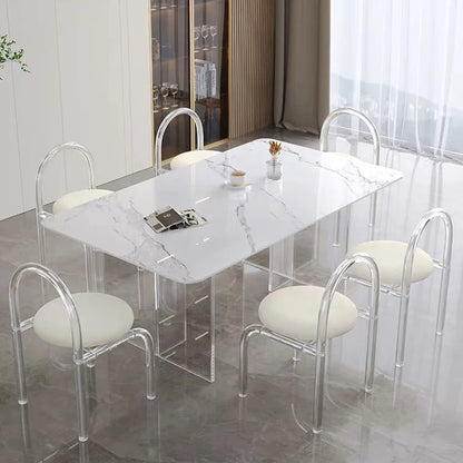 Outdoor Acrylic Dinning Tables Chairs Modern Luxury Makeup Coffee Tables