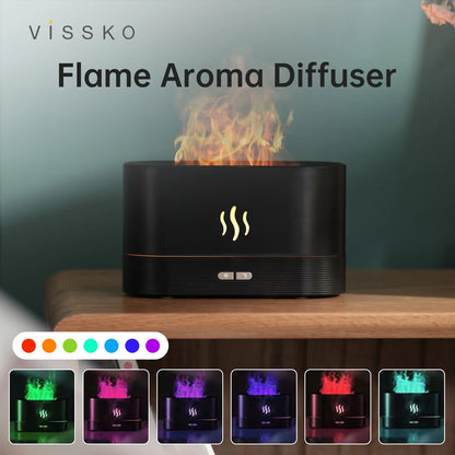 Vissko Flame Aroma Diffuser 180ml Air Humidifier Ultrasonic Aromatherapy