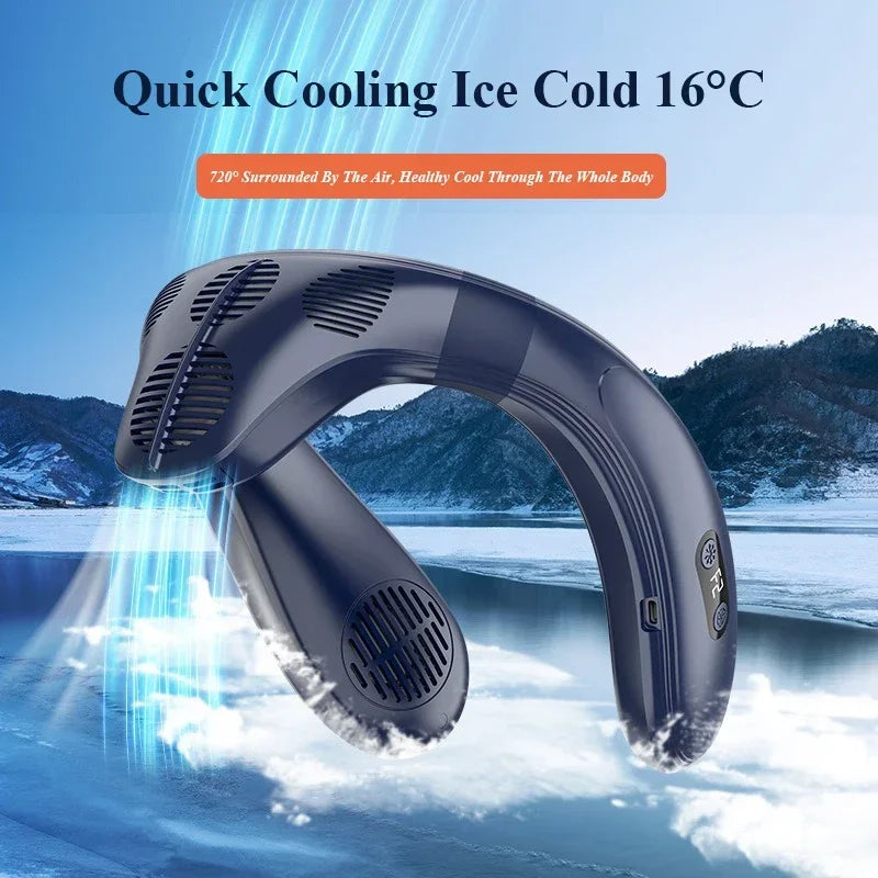 New Neck Air Conditioner Portable Neck Fan Rechargeable Semiconductor