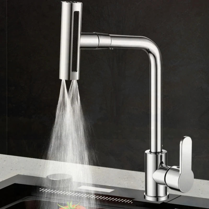 2023 NEW 4 Modes Waterfall Kitchen Faucet Stream Sprayer  Hot Cold Single