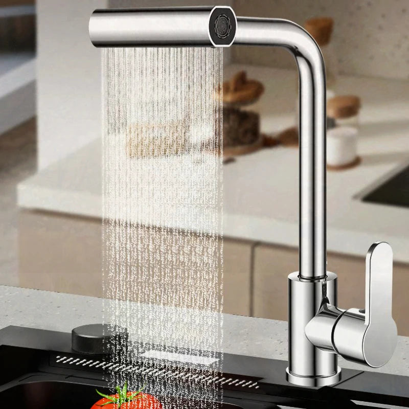 2023 NEW 4 Modes Waterfall Kitchen Faucet Stream Sprayer  Hot Cold Single