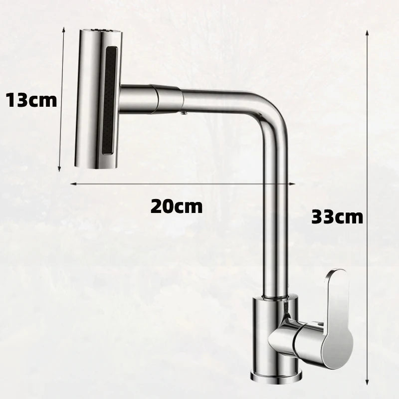 2023 NEW 4 Modes Waterfall Kitchen Faucet Stream Sprayer  Hot Cold Single