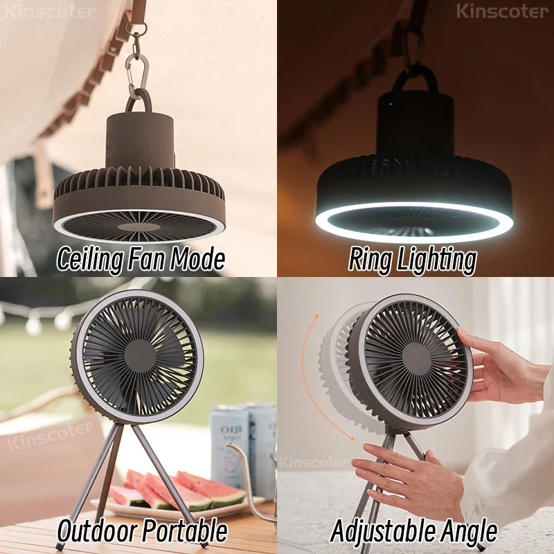 KINSCOTER 10000mAh Camping Fan Desktop Portable Air