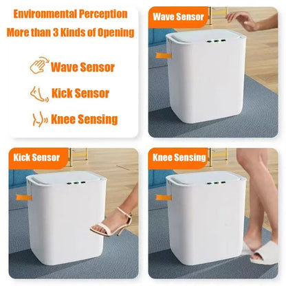 18L Smart Sensor Trash Can Bathroom Kitchen Toilet Automatic Trash