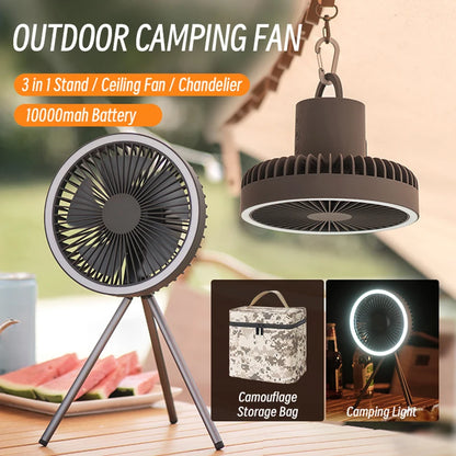 KINSCOTER 10000mAh Camping Fan Desktop Portable Air