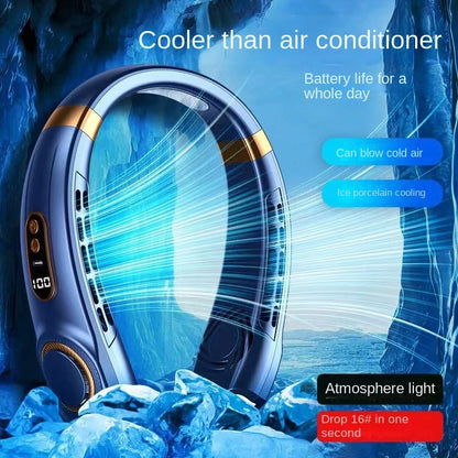 Mini Hanging Neck Fan Portable Bladeless Neck Fan Air Cooler