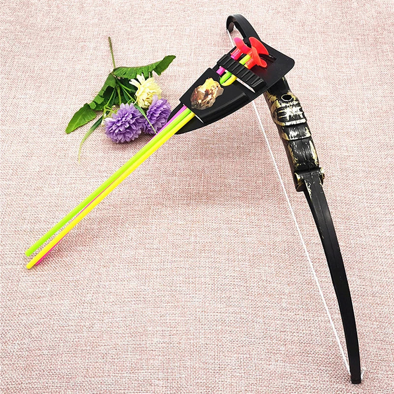 34cm Funny Outdoor Sports Archery Toy Bow With 4Pcs Soft Arrows