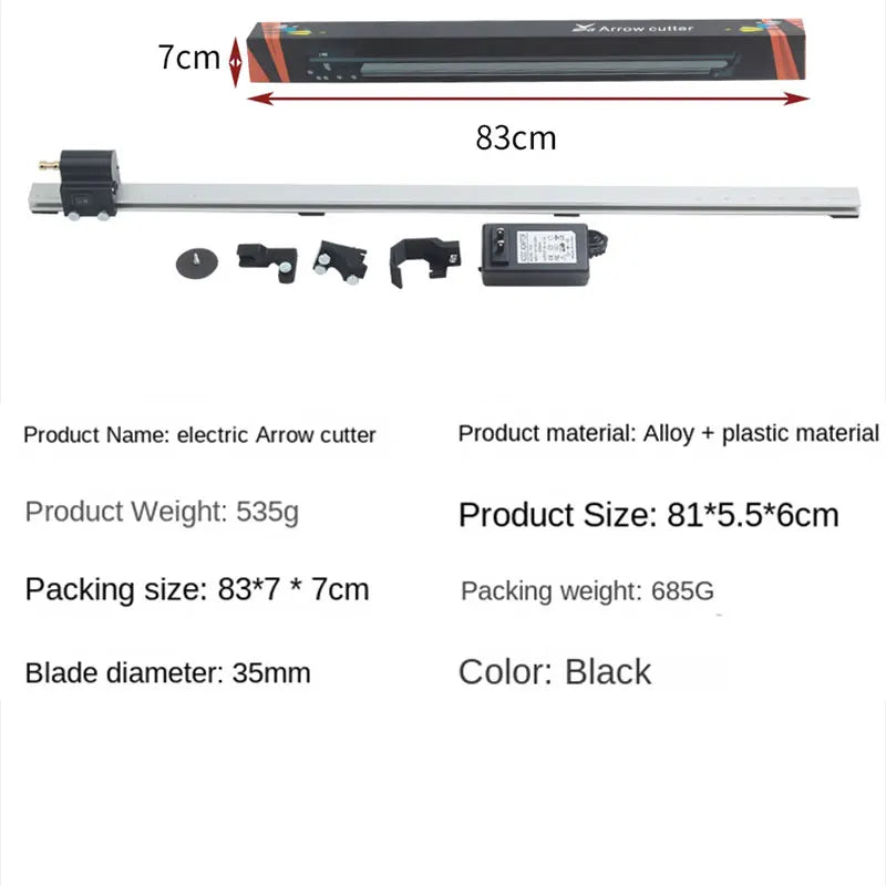 Electric Archery Arrow Cutter with Replacement Cutting Blades for Carbon Fiberglass